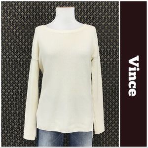 Vince Cotton Cashmere Crewneck Sweater